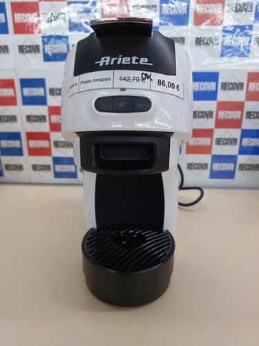 Cafetera 1.100 W, 15 bares, 0.6L de capacidad, Cajón para café en polvo 1 o 2 tazas y mono dosis, espresso, Blanco Ariete 1301